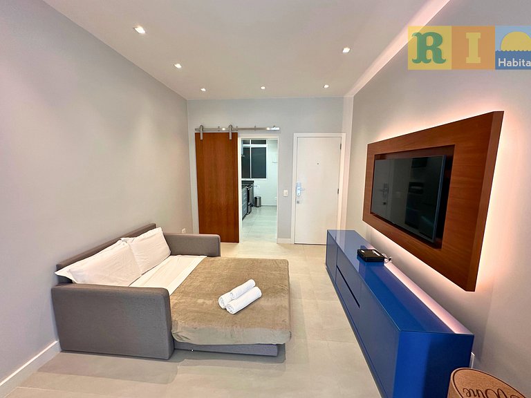 Exclusivo e silencioso apartamento de 1 quarto