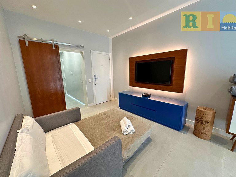 Exclusivo e silencioso apartamento de 1 quarto