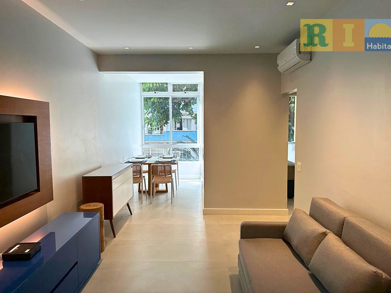 Exclusivo e silencioso apartamento de 1 quarto