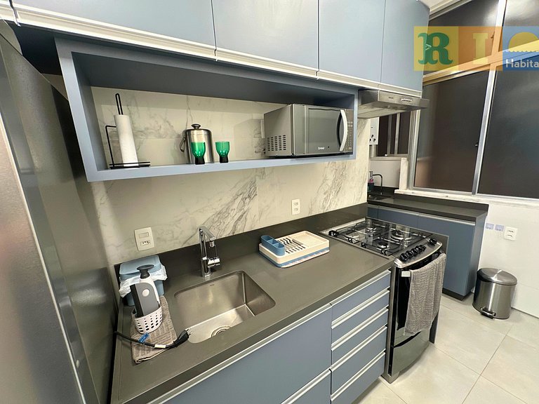 Exclusivo e silencioso apartamento de 1 quarto