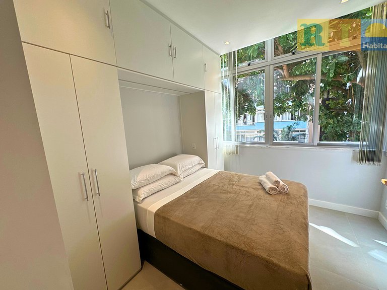 Exclusivo e silencioso apartamento de 1 quarto
