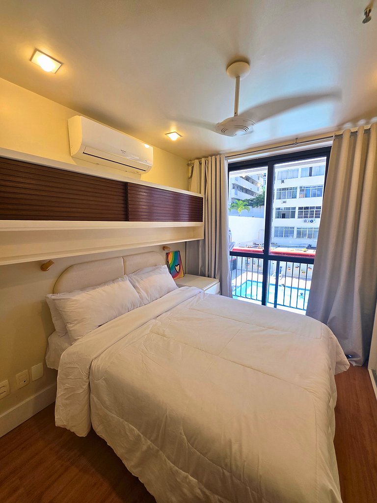 Rio Habitat: Flat com Churrasqueira e Piscina