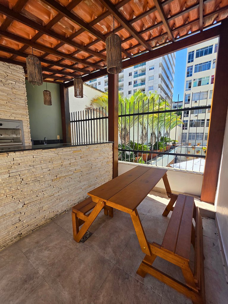 Rio Habitat: Flat com Churrasqueira e Piscina