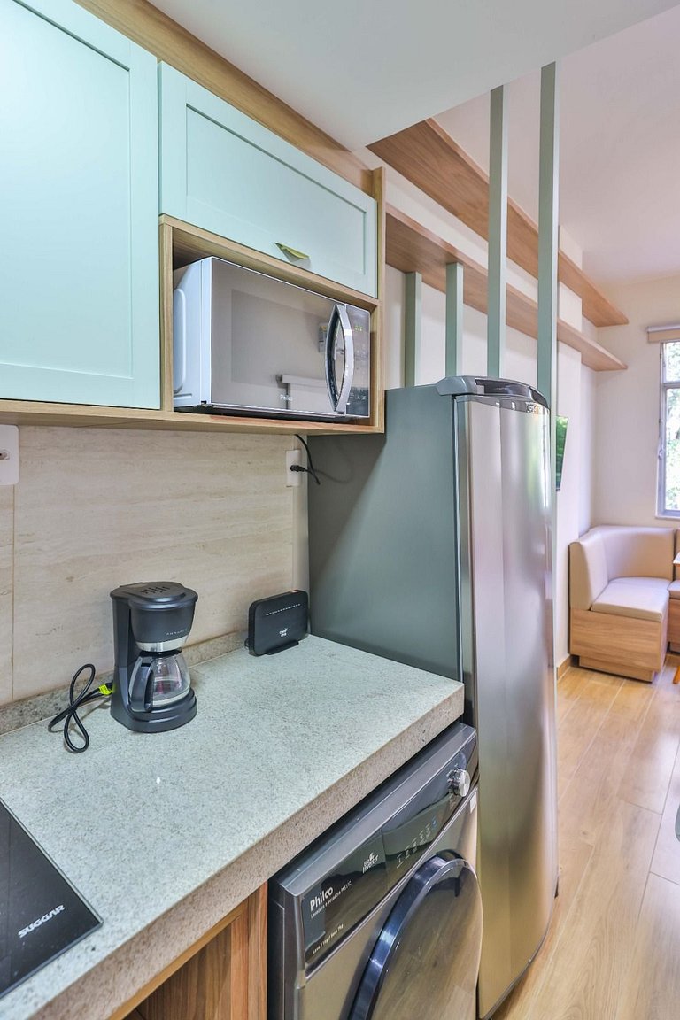 Studio design em Copacabana a 6 min da praia