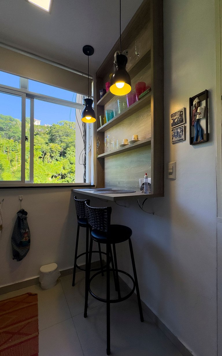 Studio Lapa with modern design and view of the forest