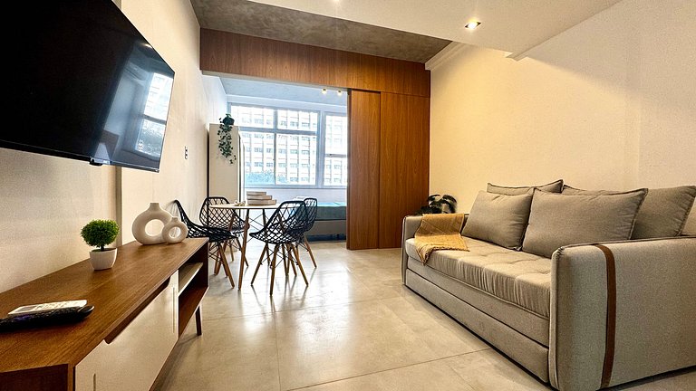 Design moderno e portaria 24h na Rio Branco